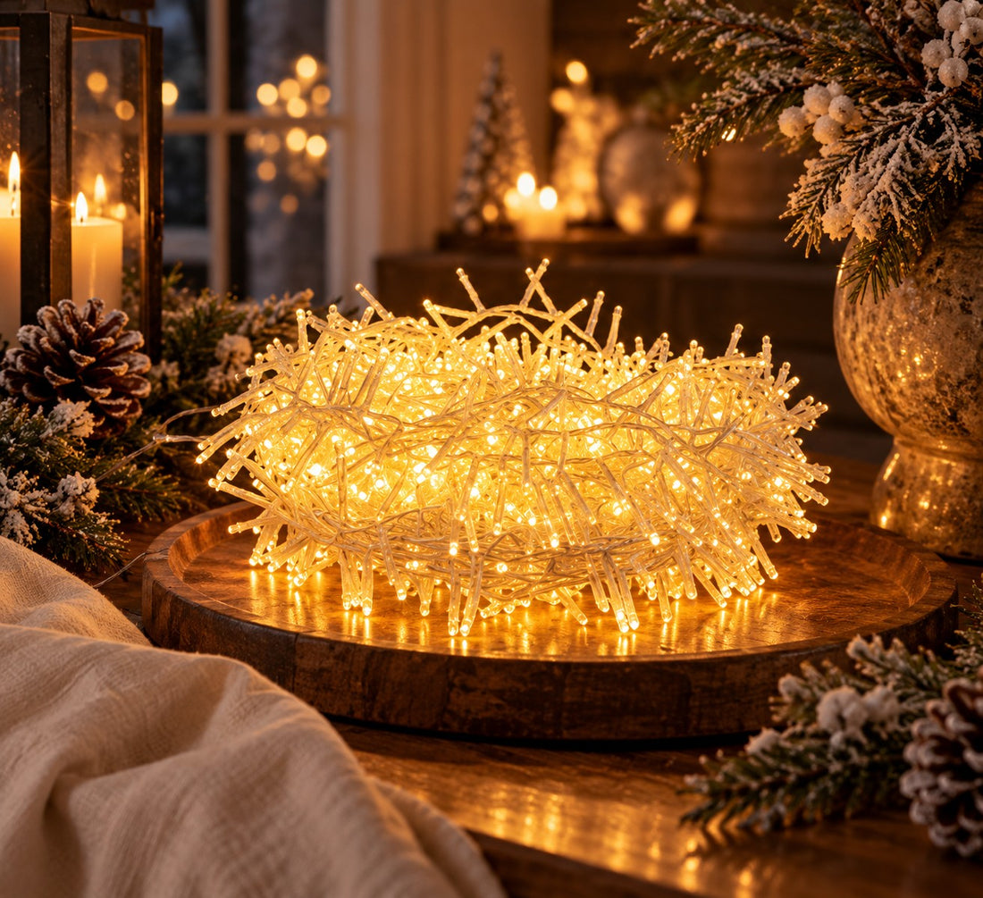 Ad Trend Chaîne Lumineuse 1500 MiniLED Fil Blanc Extérieur avec Minuterie et Contrôleur – Lumières de Noël