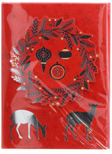 Carte de vœux de Noël italienne avec enveloppe 15 x 20 cm, couleurs assorties, 1 pièce