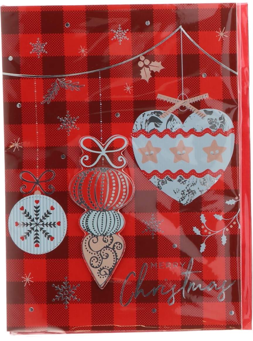 Carte de vœux de Noël italienne avec enveloppe 15 x 20 cm, couleurs assorties, 1 pièce