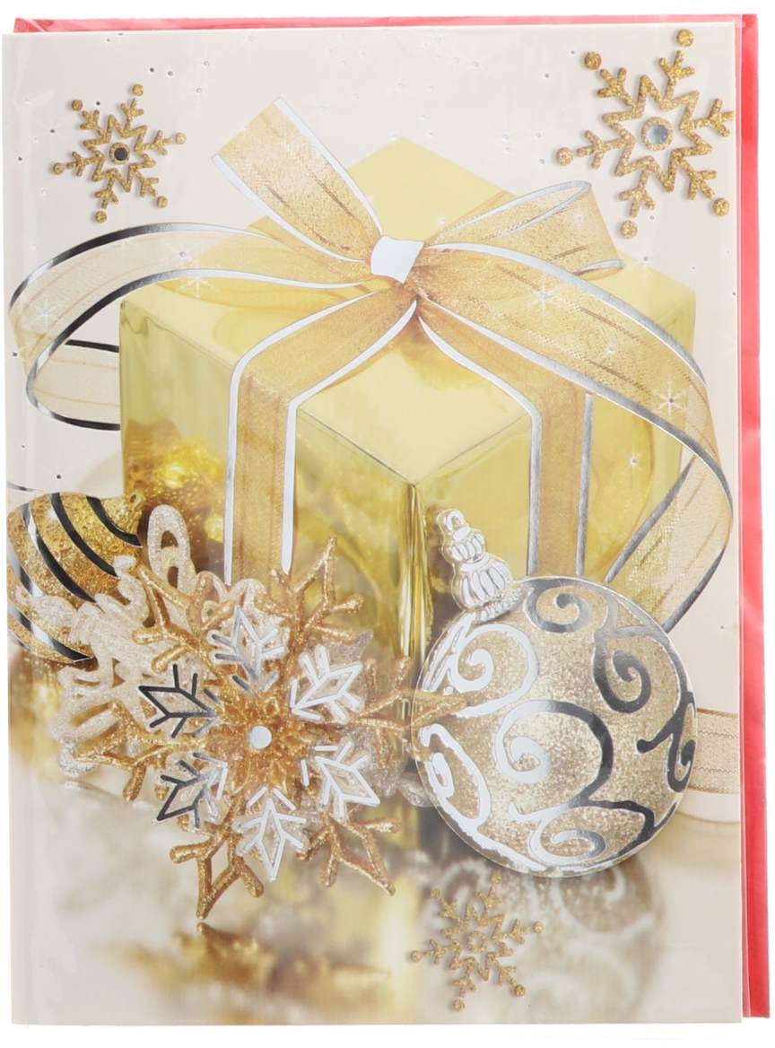 Carte de vœux de Noël italienne avec enveloppe 15 x 20 cm, couleurs assorties, 1 pièce