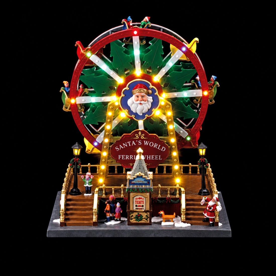 Ad Trend Paysage Hivernal Noel en Plastique avec 27 Lumières LED 30x21xH34 cm – Décoration Lumineuse de Noel pour la Maison