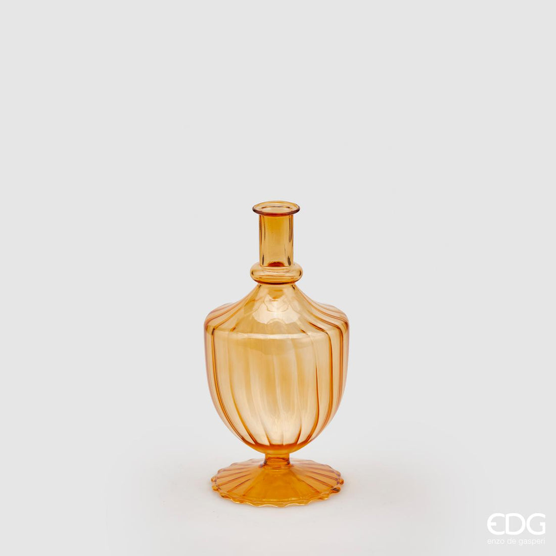 Vase à fleur unique EDG Enzo De Gasperi Coupe H20 D10 Ambre