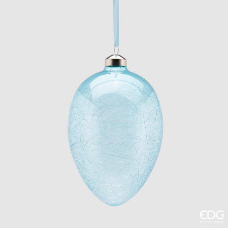 edg enzo de gasperi edg enzo de gasperi decorazione uovo vetro h 135 cm d 95 cm azzurro ean 8059824246820