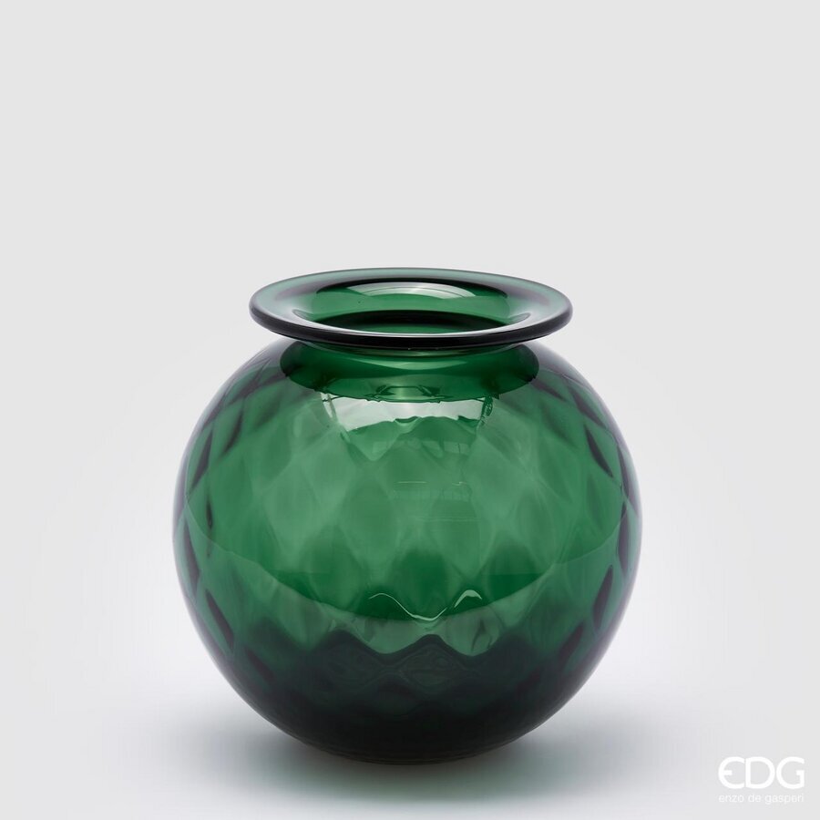 edg enzo de gasperi edg enzo de gasperi vaso opium vetro h 19 cm d 20 cm dark green ean 8059824242846