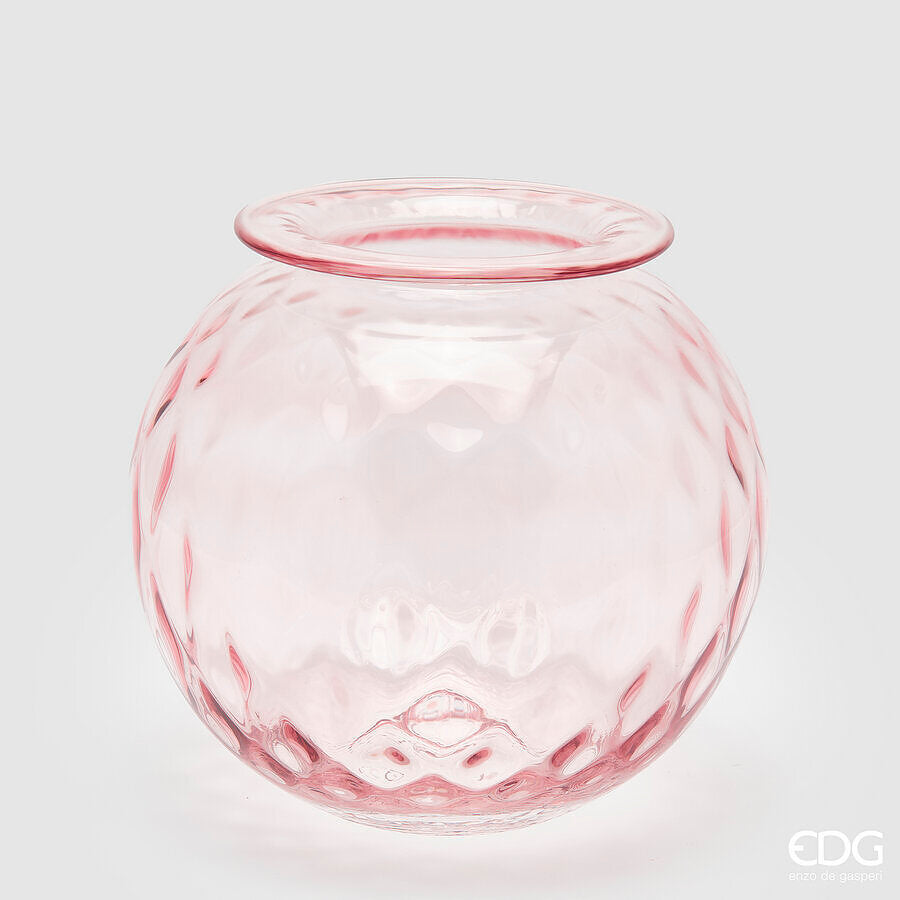 edg enzo de gasperi edg enzo de gasperi vaso opium vetro h 24 cm d 25 cm pink ean 8059824242853