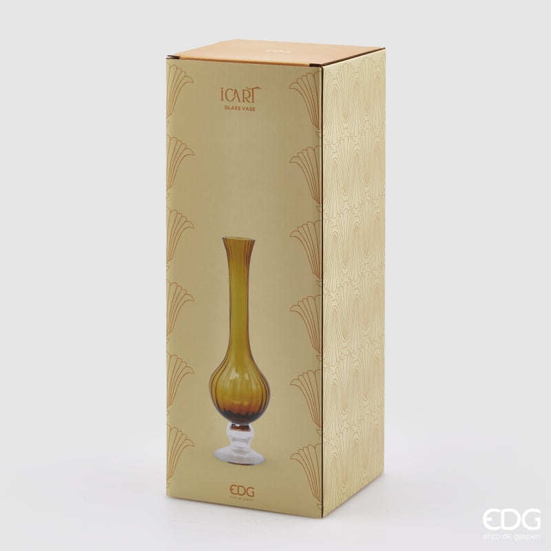 edg enzo de gasperi edg enzo de gasperi vaso collolungo righe h 40 cm d 13 cm scatola regalo amber ean 8059824242945