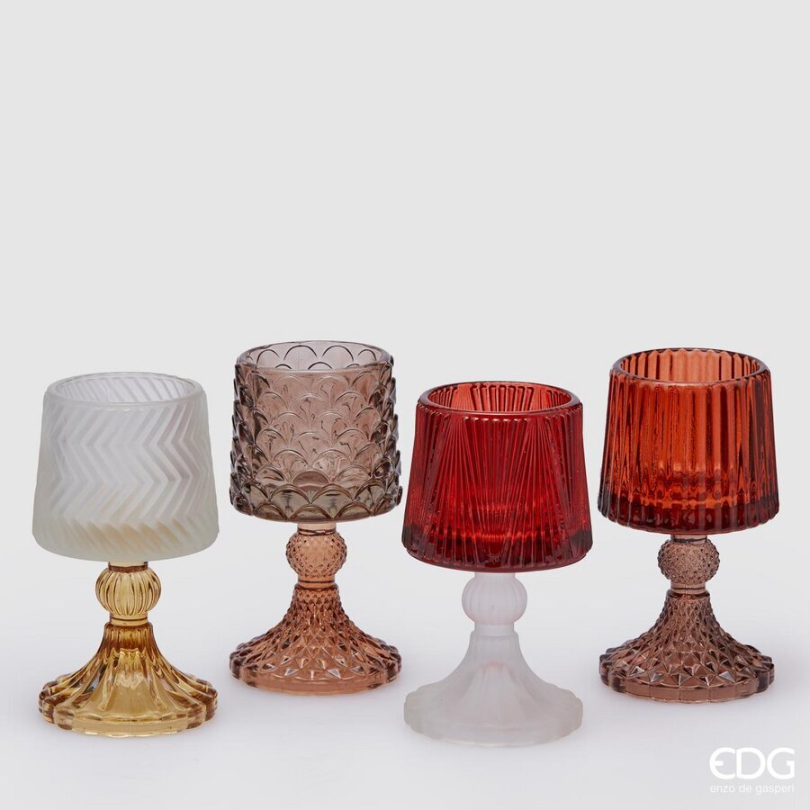 Bougeoir EDG Enzo De Gasperi, lampe, h. 15 cm, p. 8,5 cm, multicolore, 1 pièce