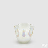 edg enzo de gasperi edg enzo de gasperi vaso drappo vetro h 14 cm d 17 cm white ean 8054184403586