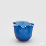 edg enzo de gasperi edg enzo de gasperi vaso drappo vetro h 14 cm d 17 cm blue ean 8059824188212