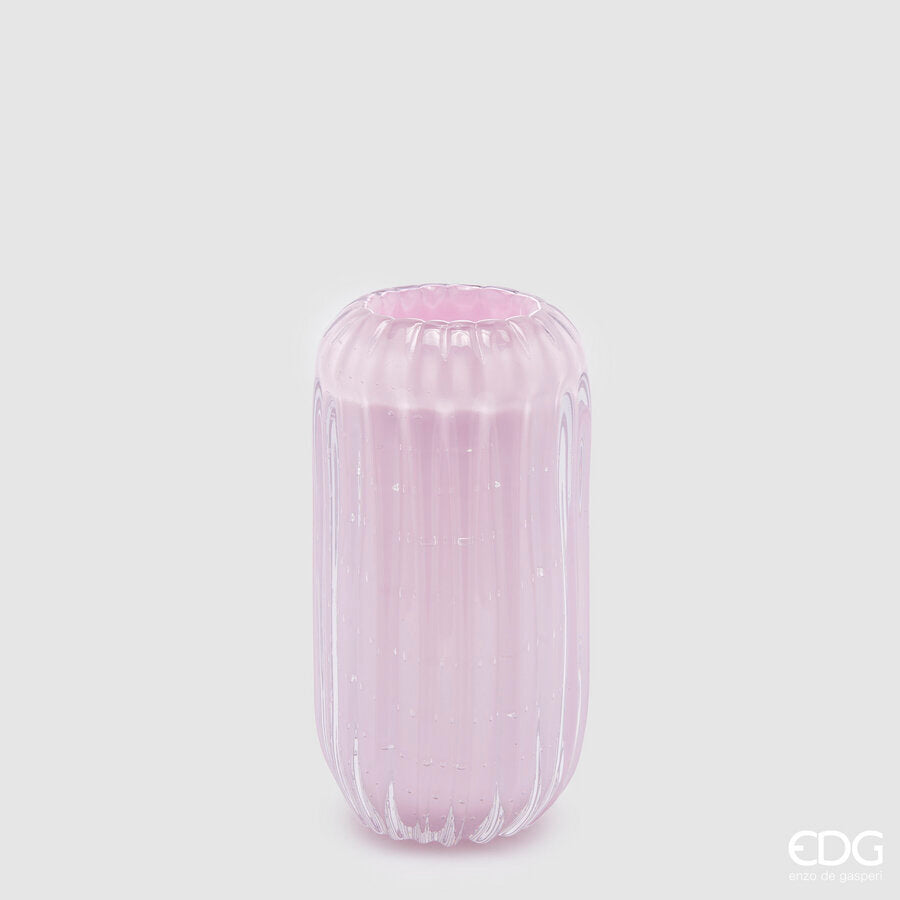 edg enzo de gasperi edg enzo de gasperi vaso reef h 24 cm d 12 cm vetro pink ean 8059824335425