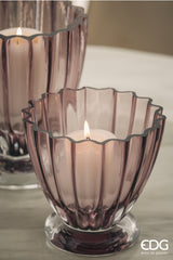 edg enzo de gasperi edg enzo de gasperi vaso glory h 13 cm d 14 cm antique pink ean 8059824355638