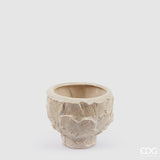 edg enzo de gasperi edg enzo de gasperi vaso chakra stucco con piede h 16 cm d 20 cm waterproof ivory ean 8059824360168