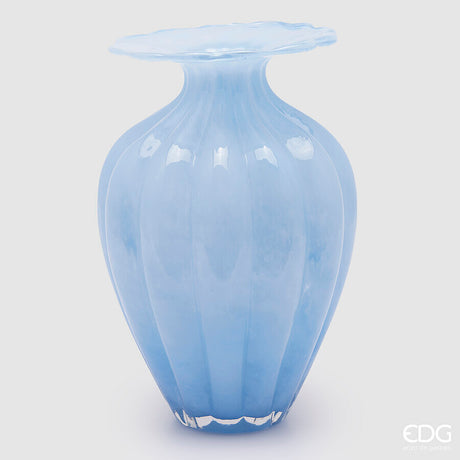 edg enzo de gasperi edg enzo de gasperi vaso blossom h 315 cm d 21 cm vetro azure ean 8059824422804