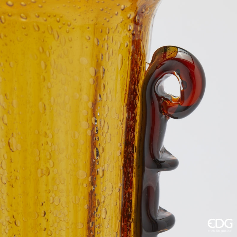 edg enzo de gasperi edg enzo de gasperi vaso corinto coppa h 35 cm l 225 cm l 18 cm vetro amber ean 8059824456304