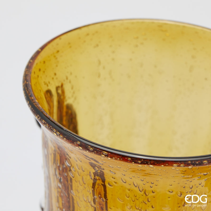edg enzo de gasperi edg enzo de gasperi vaso corinto coppa h 50 cm l 20 cm l 14 cm vetro amber ean 8059824456342