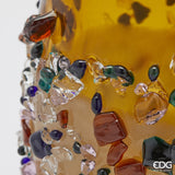 edg enzo de gasperi edg enzo de gasperi vaso gemme ovale h 25 cm l 18 cm l 15 cm vetro amber ean 8059824456380