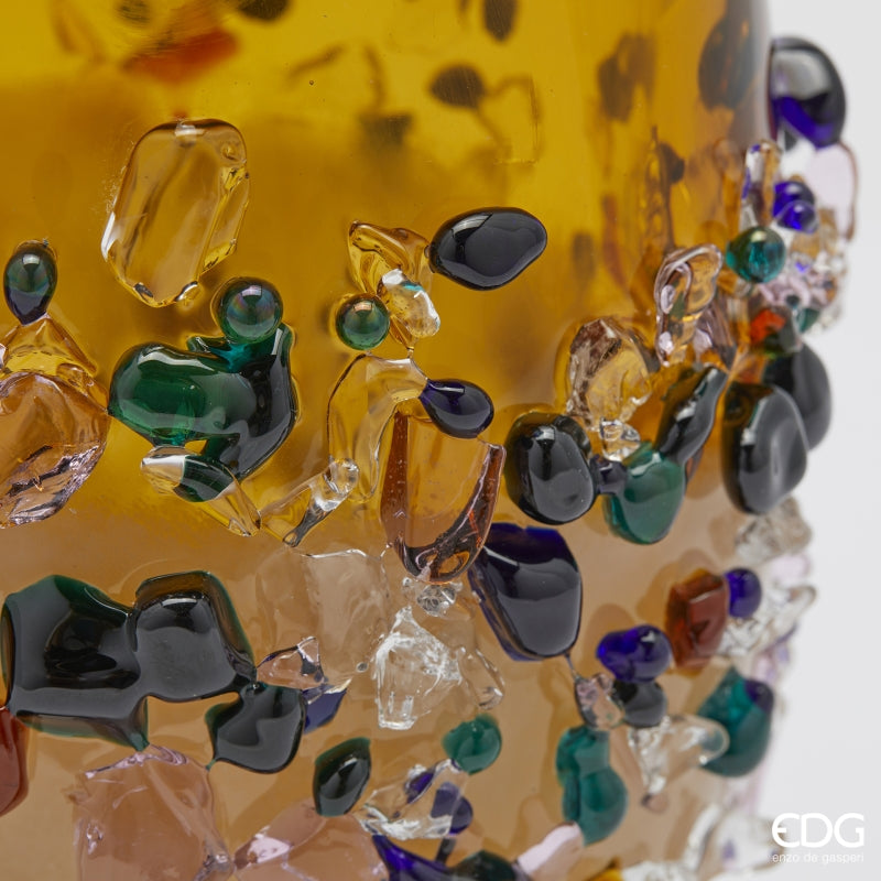 edg enzo de gasperi edg enzo de gasperi vaso gemme ovale h 25 cm l 18 cm l 15 cm vetro amber ean 8059824456380