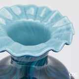 Vase Macula EDG Enzo De Gasperi Bouteille H 37,5 cm P 25,5 cm Verre Bleu