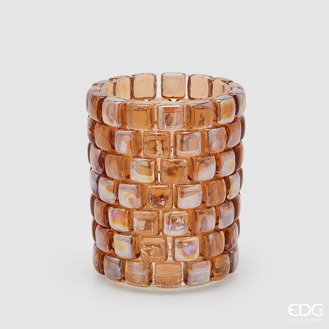 edg enzo de gasperi vaso gemme cilindro h 18 cm d 15 cm hazelnut 1 pz ean 8059824495181