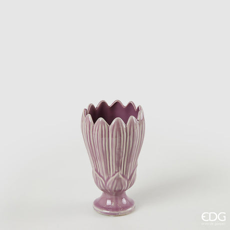 edg enzo de gasperi vaso freaky foglie coppa h 175 cm d 105 cm ceramica waterproof purple ean 8059824463777