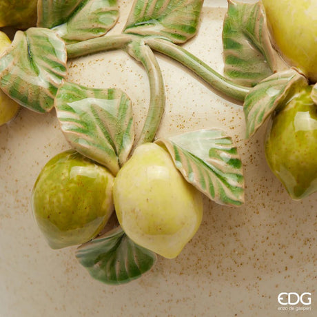 Vase coupe Freaky Lemons EDG Enzo De Gasperi H 15,5 cm P 19,5 cm Céramique Imperméable Jaune Vert