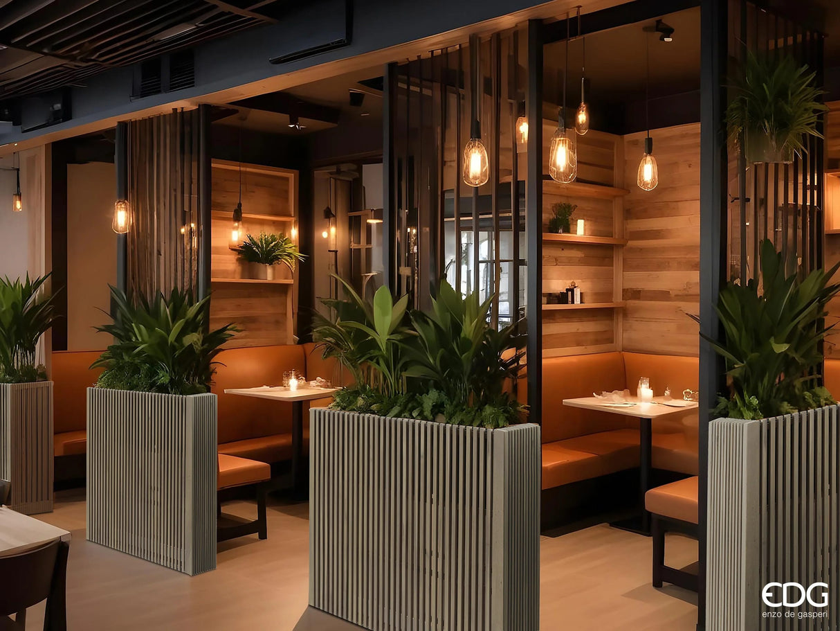 edg enzo de gasperi edg enzo de gasperi vaso listelli rettangolare legno di acacia grey h 90 x 86 x 33 cm ean 8059824484673