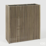 edg enzo de gasperi edg enzo de gasperi vaso listelli rettangolare legno di acacia grey h 90 x 86 x 33 cm ean 8059824484673