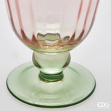 edg enzo de gasperi vaso righe coppa con piede h 15 cm d 10 cm green pink ean 8059824486028