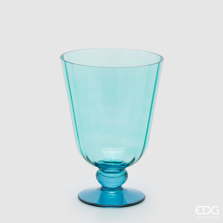 edg enzo de gasperi vaso righe coppa con piede h 21 cm d 15 cm azure ean 8059824486066