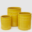 edg enzo de gasperi set 3 pz vaso atlas capri cilindro h 60 cm h 50 cm h 40 cm yellow waterproof ean 8059824486523