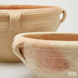 edg enzo de gasperi set 3 pz vaso terracotta ciotola con manico h 20 cm h 16 cm h 14 cm rust waterproof ean 8059824493200