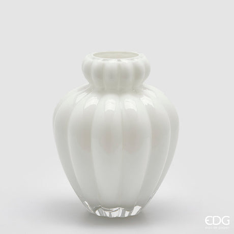 edg enzo de gasperi edg enzo de gasperi vaso chignon h 28 cm d 22 cm vetro white ean 8059824536860