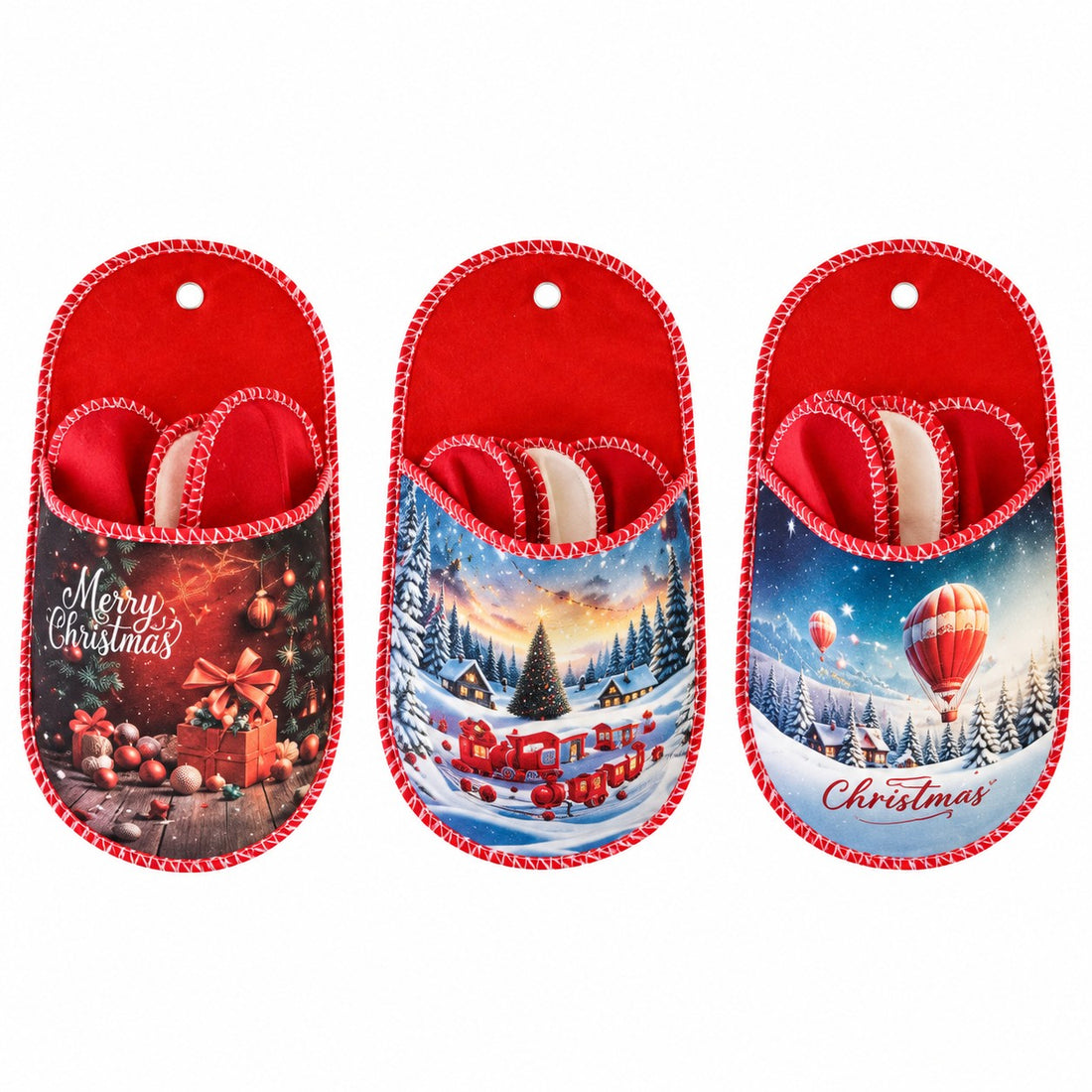 Ad Trend Set 3 Paires de Chaussons Assortis 26x47 cm 1 lot – Idée Cadeau Noël