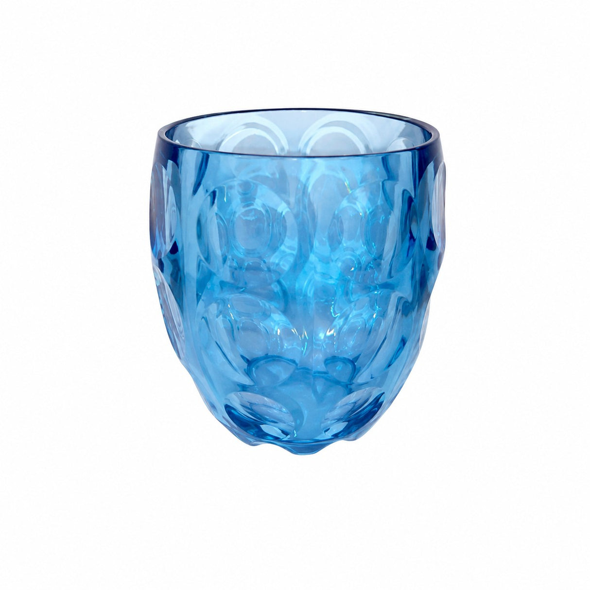 GUZZINI Verre Bas Bubbles Bleu – Verre en Plastique Coloré Design Moderne