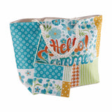 regalo italiano regalo italiano borsa mare con pochette 58 x 18 x h 38 cm ass blu verde 1 pz ean 8057586110922