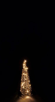 Ad Trend Albero di Natale Oro 20 LED H 40 Cm Luce calda
