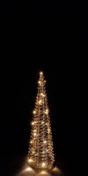 Ad Trend Albero di Natale Oro 30 LED H 60 Cm Luce calda