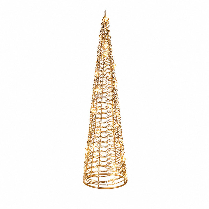 Ad Trend Sapin de Noël Or 40 LED H 80 à Batterie Cm Lumière Chaude