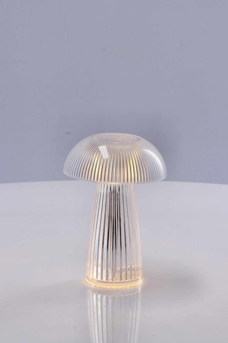 regalo italiano regalo italiano minilampada fungo da tavola ass d 85 cm h 12 cm trasparente 1 pz ean 8057586125025