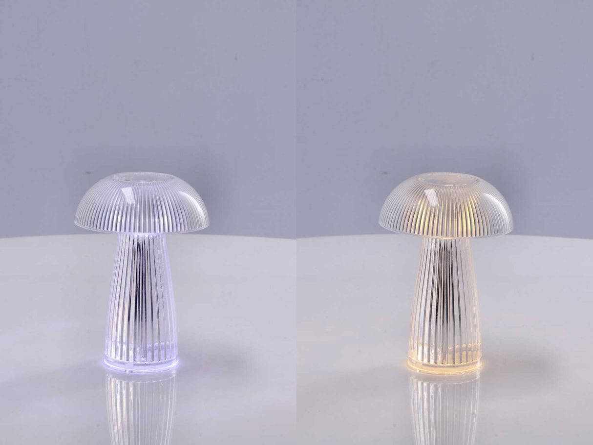 regalo italiano regalo italiano minilampada fungo da tavola ass d 85 cm h 12 cm trasparente 1 pz ean 8057586125025