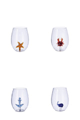 regalo italiano regalo italiano bicchiere vetro decoro ass 50 cl multicolor 1 pz ean 8057586125049