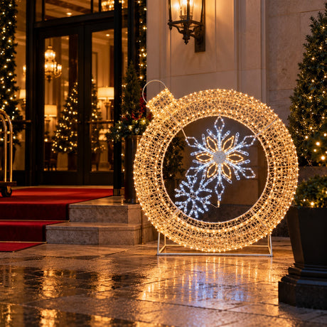 Ad Trend Boule de Noël Lumineuse 1524 LED 120x21xH137 cm – Décoration de Noël