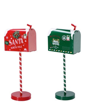 Ad Trend Decorazione Cassetta Postale Metallo Ass. 22,5 x 15,5 x h. cm. 53 Rosso o Verde 1 Pz