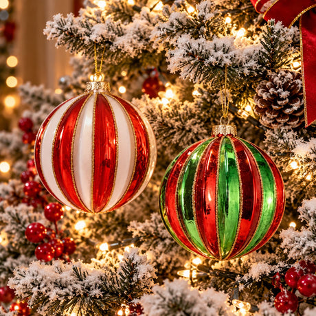 Ad Trend Boule de Noël en Verre Bicolore Ø10 cm Assortie 1 pcs – Décoration Noël