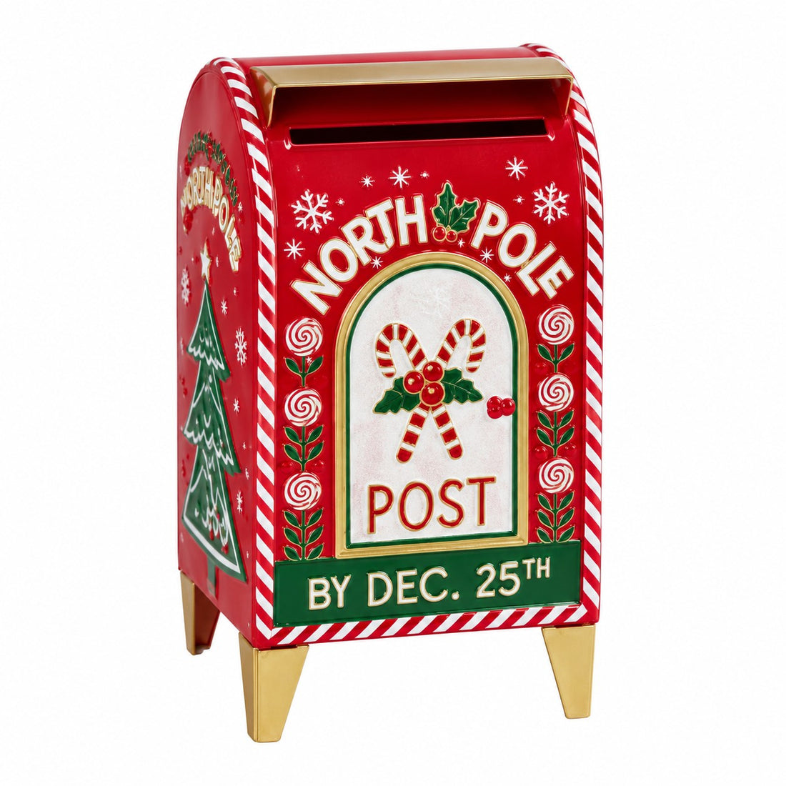 Ad Trend Boîte aux Lettres Décoratives de Noël en Fer 21x17xH36 cm – Décoration de Noël