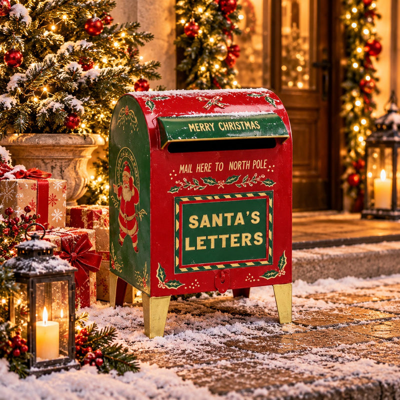 Ad Trend Boîte aux lettres de Noël en Fer 23x18xH35 cm – Décoration de Noël
