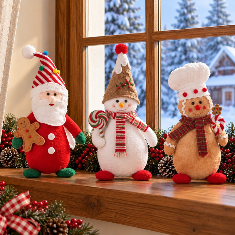 Décoration Noël Ad Trend en Tissu Assortie 17x13xH35 cm 1 Pcs – Ornement de Noël