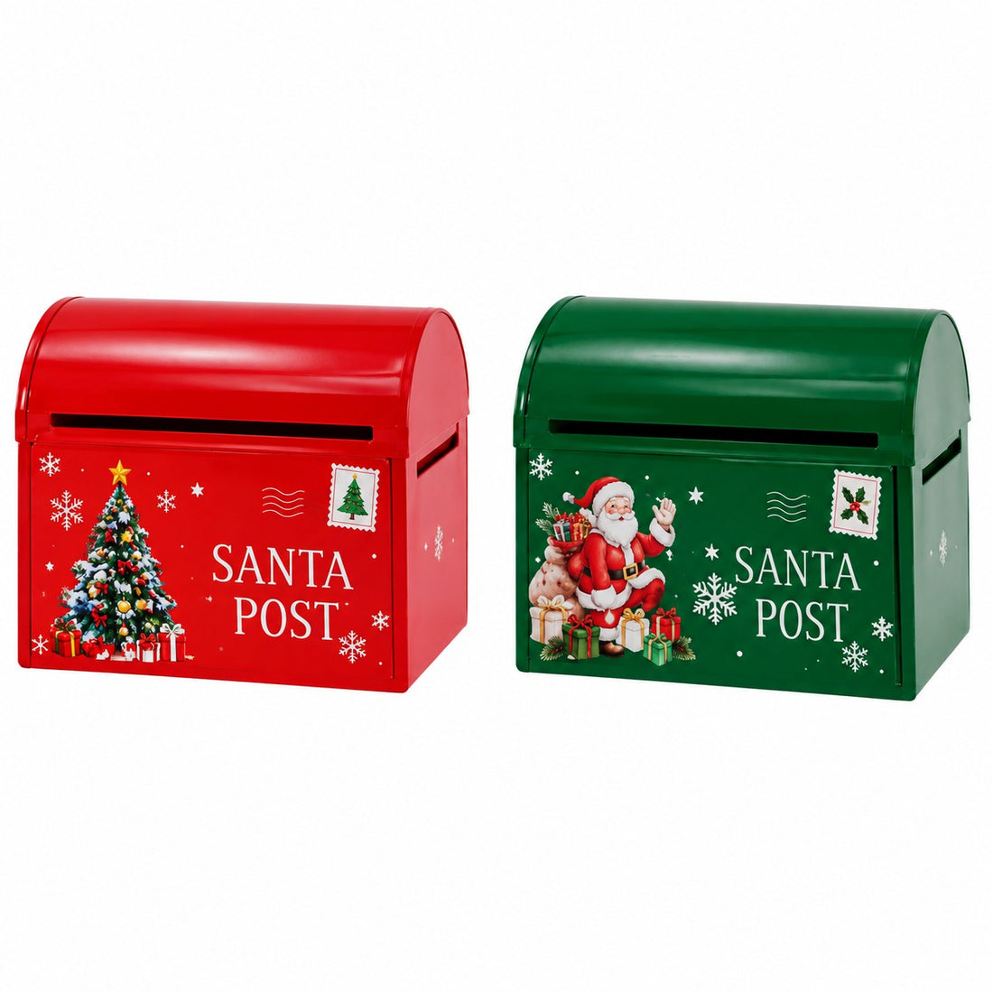 Ad Trend Boîte à Courrier Festive en MDF Assortie 28x19xH24 cm 1 Pcs – Décoration de Noël