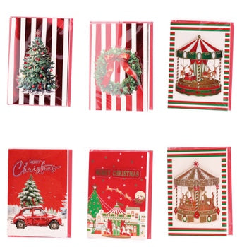 Ad Trend Carte de Vœux de Noël avec Enveloppe Assortie 12x17 cm 1 pcs – Carte Cadeau de Noël