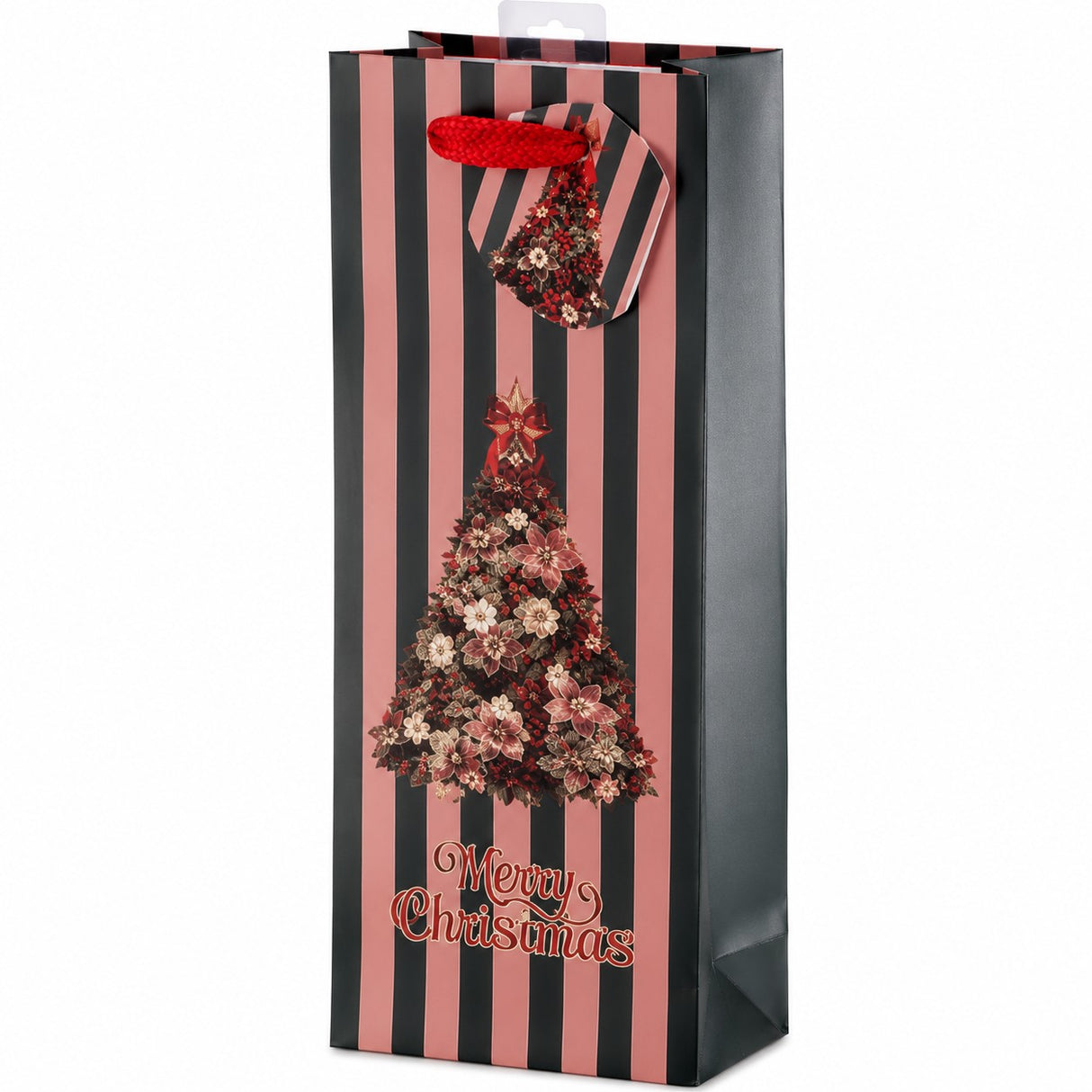 Ad Trend Borsa Portabottiglia in Carta Stampata Ass. Decoro 12x9x36 Cm Natalizio 1 Pz